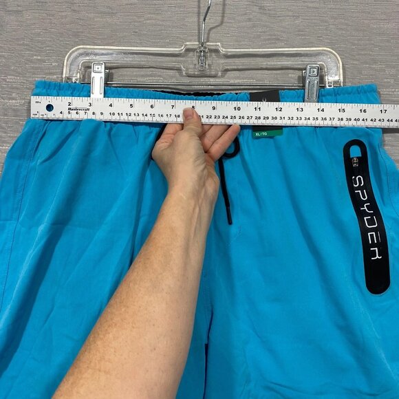 SPYDER Blue Swim Shorts Men's Size XL Quick Dry UPF 30+ Boxer Lined Trunks - Picture 9 of 16